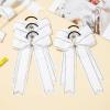 imageDEEKA Long Tail Rhinestones Cheer Bows 12 PCS Collegiate Style Cheer Bows Full Rhinestone Skinny Cheer Bow Ponytail Holder Handmade Bows for Girls Teens Cheerleader Sports WhiteWhite