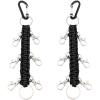 imageDEEKA Paracord Handmade Cheer Bows Holder for Cheerleading Teen Girls High School College SportsGlitter Black