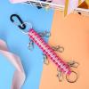 imageDEEKA Paracord Handmade Cheer Bows Holder for Cheerleading Teen Girls High School College SportsLigut PinkHot Pink