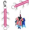 imageDEEKA Paracord Handmade Cheer Bows Holder for Cheerleading Teen Girls High School College SportsLigut PinkHot Pink