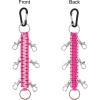 imageDEEKA Paracord Handmade Cheer Bows Holder for Cheerleading Teen Girls High School College SportsLigut PinkHot Pink