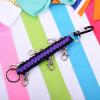 imageDEEKA Paracord Handmade Cheer Bows Holder for Cheerleading Teen Girls High School College SportsPurpleBlack