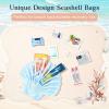 imageDEEKA Seashell Hangover Kit Bags Beach Bachelorette Party Favors Last Toast On The Coast Recovery Kit Resealable Pouch for Girls Trip Emergency SuppliesBlue