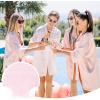 imageDEEKA Seashell Hangover Kit Bags Beach Bachelorette Party Favors Last Toast On The Coast Recovery Kit Resealable Pouch for Girls Trip Emergency SuppliesPink