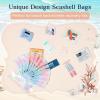 imageDEEKA Seashell Hangover Kit Bags Beach Bachelorette Party Favors Last Toast On The Coast Recovery Kit Resealable Pouch for Girls Trip Emergency SuppliesIridescent Mermaid Shell