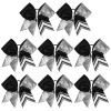 Glitter Silver/Black(Pack of 8)