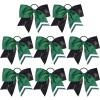imageDEEKA 10 PCS 8quot Rhinestones Large Cheer Hair Bows Glitter Cheer Ponytail Holder Handmade for Teen Girls Softball Cheerleader Sports Hot PinkGlitter BlackGreenPack of 8