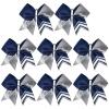 Glitter Silver/Navy(Pack of 8)