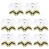 White/Gold/Black(Pack of 8)