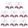 White/Red/Black(Pack of 8)