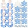 imageDEEKA 16 Pcs Bridesmaid Proposal Gifts Set Flower Hair Claw Clips with Floral Card ampamp Satin Scrunchies Proposal Box Bridal Party Gift Bridesmaids Bachelorette Party Favors WhiteampampSage GreenWhiteLight Blue