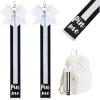 imageDEEKA 2 PCS Cheer Pin Strap Pin Me Ribbon for Backpack Glitter Cheerleader Keychain Cheer Gifts Bow HolderBlackGlitter White