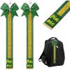 imageDEEKA 2 PCS Cheer Pin Strap Pin Me Ribbon for Backpack Glitter Cheerleader Keychain Cheer Gifts Bow HolderHunter GreenGlitter Gold