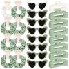 imageDEEKA 24 Pcs Margs and Matrimony Bachelorette Party Favors Decorations Bridesmaid Proposal Gifts Heart Sunglasses Hair Claw Clips Satin Scrunchies Accessories Set Bridal Party Wedding GiftsWhiteSage Green