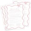 imageDEEKA 30 PCS Bridal Shower Games Card for 30 Guests Pink Wavy Border Ribbon Bow Funny Wedding Bachelorette Party Games for Reception Would She RatherWhitepink