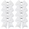 imageDEEKA 8PCS Royal Blue Stripes Glitter Cheer Bows with Iridescent Rhinestones Large 8quot Competition Cheer Hair Bows Elastic Band Ponytail Holder for Cheerleader Girls Softball Football Sports BlueWhite