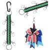 imageDEEKA Paracord Handmade Cheer Bows Holder for Cheerleading Teen Girls High School College SportsGreenBlack