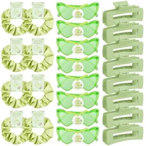 imageDEEKA 24 Pcs Margs and Matrimony Bachelorette Party Favors Decorations Bridesmaid Proposal Gifts Heart Sunglasses Hair Claw Clips Satin Scrunchies Accessories Set Bridal Party Wedding GiftsMargs and Matrimony