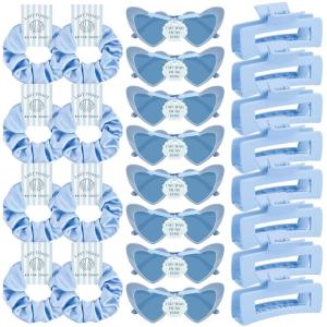 imageDEEKA 24 Pcs Margs and Matrimony Bachelorette Party Favors Decorations Bridesmaid Proposal Gifts Heart Sunglasses Hair Claw Clips Satin Scrunchies Accessories Set Bridal Party Wedding GiftsLast Toast On The Coast