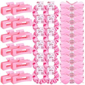 imageDEEKA 24 Pcs Margs and Matrimony Bachelorette Party Favors Decorations Bridesmaid Proposal Gifts Heart Sunglasses Hair Claw Clips Satin Scrunchies Accessories Set Bridal Party Wedding GiftsLets Go Girls 12 Sets