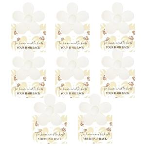 imageDEEKA Bachelorette Party Favors Bridesmaid Proposal Gifts 8 Pack Flower Hair Claw Clips with Floral Card Large Hair Clips Bridal Party Gift for Bridesmaids Last Toast On The CoastWhite
