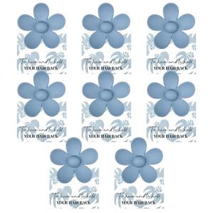imageDEEKA Bachelorette Party Favors Bridesmaid Proposal Gifts 8 Pack Flower Hair Claw Clips with Floral Card Large Hair Clips Bridal Party Gift for Bridesmaids Last Toast On The CoastDusty Blue
