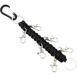 imageDEEKA Paracord Handmade Cheer Bows Holder for Cheerleading Teen Girls High School College SportsGlitter Black