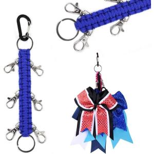 imageDEEKA Paracord Handmade Cheer Bows Holder for Cheerleading Teen Girls High School College SportsRoyal Blue