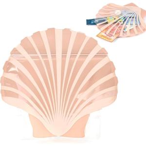 imageDEEKA Seashell Hangover Kit Bags Beach Bachelorette Party Favors Last Toast On The Coast Recovery Kit Resealable Pouch for Girls Trip Emergency SuppliesShell