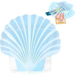imageDEEKA Seashell Hangover Kit Bags Beach Bachelorette Party Favors Last Toast On The Coast Recovery Kit Resealable Pouch for Girls Trip Emergency SuppliesBlue