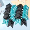 imageDEEKA 12 PCS Softball Cheer Bows with 2 Glitter Stitching Cheerleader Team Bows Elastic Band for Softball Sports Girls Neon YellowRed StitchingBlackTealWhite Stitching