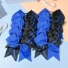 imageDEEKA 12 PCS Softball Cheer Bows with 2 Glitter Stitching Cheerleader Team Bows Elastic Band for Softball Sports Girls Neon YellowRed StitchingRoyal BlueBlackRoyal Blue Stitching
