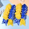 imageDEEKA 12 PCS Softball Cheer Bows with 2 Glitter Stitching Cheerleader Team Bows Elastic Band for Softball Sports Girls Neon YellowRed StitchingYellowRoyal BlueWhite Stitching
