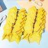 imageDEEKA 12 PCS Softball Cheer Bows with 2 Glitter Stitching Cheerleader Team Bows Elastic Band for Softball Sports Girls Neon YellowRed StitchingYellowRed Stitching