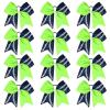 Acid Green/Navy Blue+White Stitching