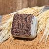 imageDEEKA Western Jewelry Box Case Real Leather Cow Print Cowhide Tooled Travel Jewelry Organizer Gifts Christmas Gifts for Women Country Girls Cowgirl Stuff Portable Travel Accessories BlackBrown Embossed