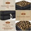 imageDEEKA Western Jewelry Box Case Real Leather Cow Print Cowhide Tooled Travel Jewelry Organizer Gifts Christmas Gifts for Women Country Girls Cowgirl Stuff Portable Travel Accessories BlackBrown Leopard