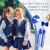 imageDEEKA Navy ampamp White School Hair Accessories Set 13 Pcs Uniform Hair Bow Headband Clips Hair Ties Curly Korker Bows for Little Toddler School Girls NavyampampWhiteRoyal BlueWhite