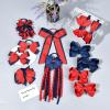 imageDEEKA Navy ampamp White School Hair Accessories Set 13 Pcs Uniform Hair Bow Headband Clips Hair Ties Curly Korker Bows for Little Toddler School Girls NavyampampWhiteNavy BlueRed