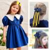 imageDEEKA Navy ampamp White School Hair Accessories Set 13 Pcs Uniform Hair Bow Headband Clips Hair Ties Curly Korker Bows for Little Toddler School Girls NavyampampWhiteNavy BlueYellow