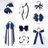 imageDEEKA Navy ampamp White School Hair Accessories Set 13 Pcs Uniform Hair Bow Headband Clips Hair Ties Curly Korker Bows for Little Toddler School Girls NavyampampWhiteNavyWhite