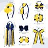 imageDEEKA Navy ampamp White School Hair Accessories Set 13 Pcs Uniform Hair Bow Headband Clips Hair Ties Curly Korker Bows for Little Toddler School Girls NavyampampWhiteNavy BlueYellow