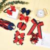 imageDEEKA Navy ampamp White School Hair Accessories Set 13 Pcs Uniform Hair Bow Headband Clips Hair Ties Curly Korker Bows for Little Toddler School Girls NavyampampWhiteNavy BlueRed