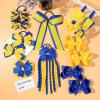 imageDEEKA Navy ampamp White School Hair Accessories Set 13 Pcs Uniform Hair Bow Headband Clips Hair Ties Curly Korker Bows for Little Toddler School Girls NavyampampWhiteYellow  Royal Blue
