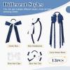 imageDEEKA Navy ampamp White School Hair Accessories Set 13 Pcs Uniform Hair Bow Headband Clips Hair Ties Curly Korker Bows for Little Toddler School Girls NavyampampWhiteNavyWhite