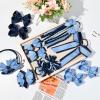 imageDEEKA Navy ampamp White School Hair Accessories Set 13 Pcs Uniform Hair Bow Headband Clips Hair Ties Curly Korker Bows for Little Toddler School Girls NavyampampWhiteLight BlueNavy