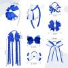 imageDEEKA Navy ampamp White School Hair Accessories Set 13 Pcs Uniform Hair Bow Headband Clips Hair Ties Curly Korker Bows for Little Toddler School Girls NavyampampWhiteRoyal BlueWhite