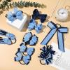imageDEEKA Navy ampamp White School Hair Accessories Set 13 Pcs Uniform Hair Bow Headband Clips Hair Ties Curly Korker Bows for Little Toddler School Girls NavyampampWhiteLight BlueNavy