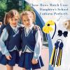 imageDEEKA Navy ampamp White School Hair Accessories Set 13 Pcs Uniform Hair Bow Headband Clips Hair Ties Curly Korker Bows for Little Toddler School Girls NavyampampWhiteNavy BlueYellow