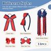 imageDEEKA Navy ampamp White School Hair Accessories Set 13 Pcs Uniform Hair Bow Headband Clips Hair Ties Curly Korker Bows for Little Toddler School Girls NavyampampWhiteNavy BlueRed